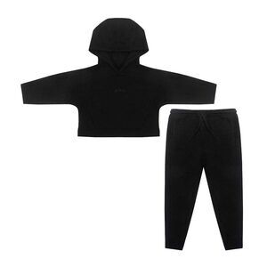 Firetrap Girls Cotton Blend Hoodie And Joggers Set (Pack of 2) / Black